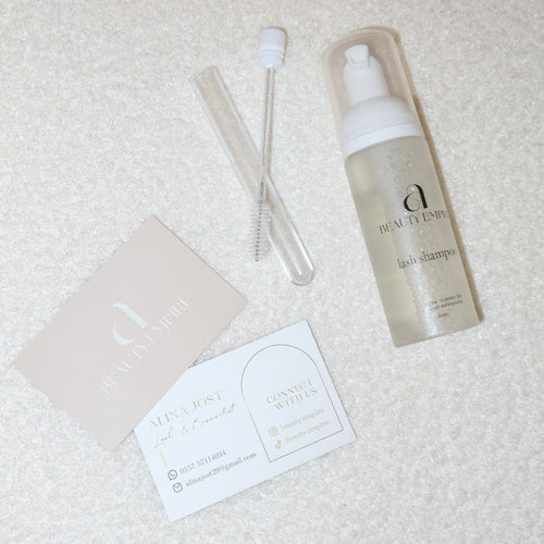 Wimpern Shampoo inkl. Pinsel & Bürste